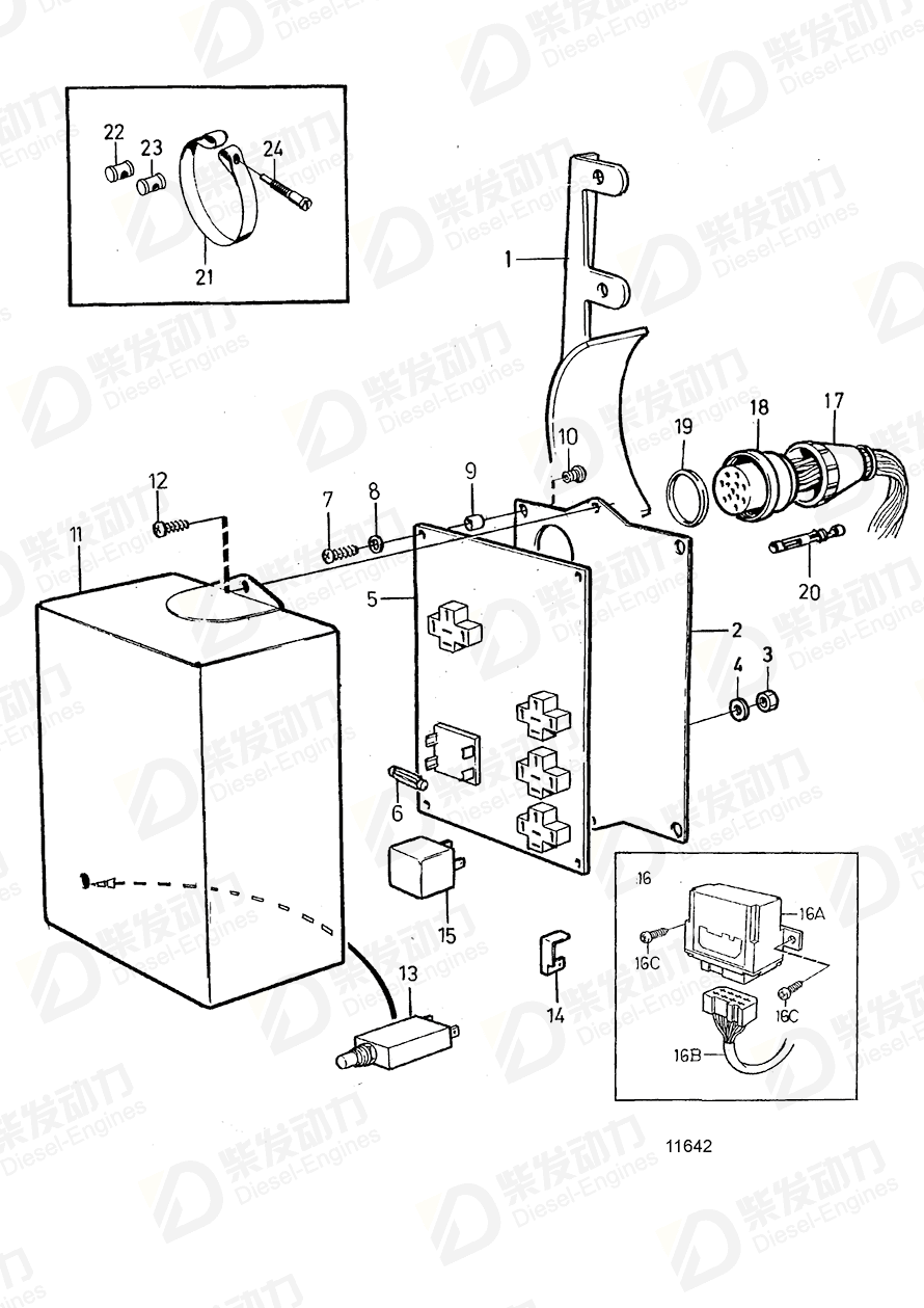 volvo penta Bracket 848188 Drawing